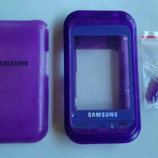 Casing fullset transparan ungu samsung champ c3303