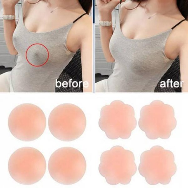 (1 PCS ) Nipple Pad invisible Silicone Bra Pad Nipple Reusable Adhesive Cover Penutup Puting Silicon Cover Nipple Patch Penutup Puting Payudara F680