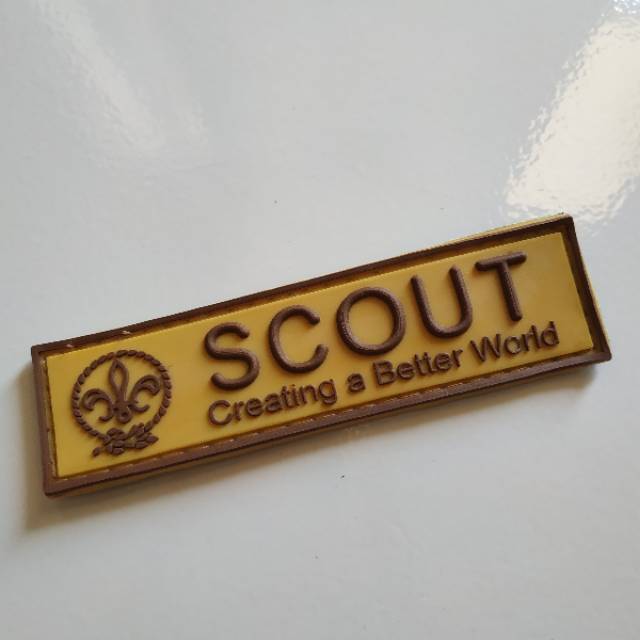 Patch rubber SCOUT PRAMUKA/tempelan karet emblem velcro