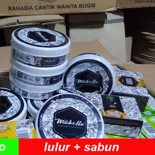Mabello paket sabun beras hitam dan lulur hitam original 100 gr bedda lotong mabelo beda lotong beda