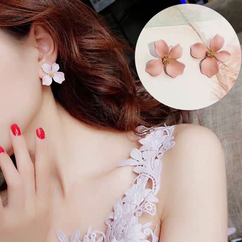 [COD] Anting Tusuk Motif Bunga Aksesoris Fashion Anting Wanita