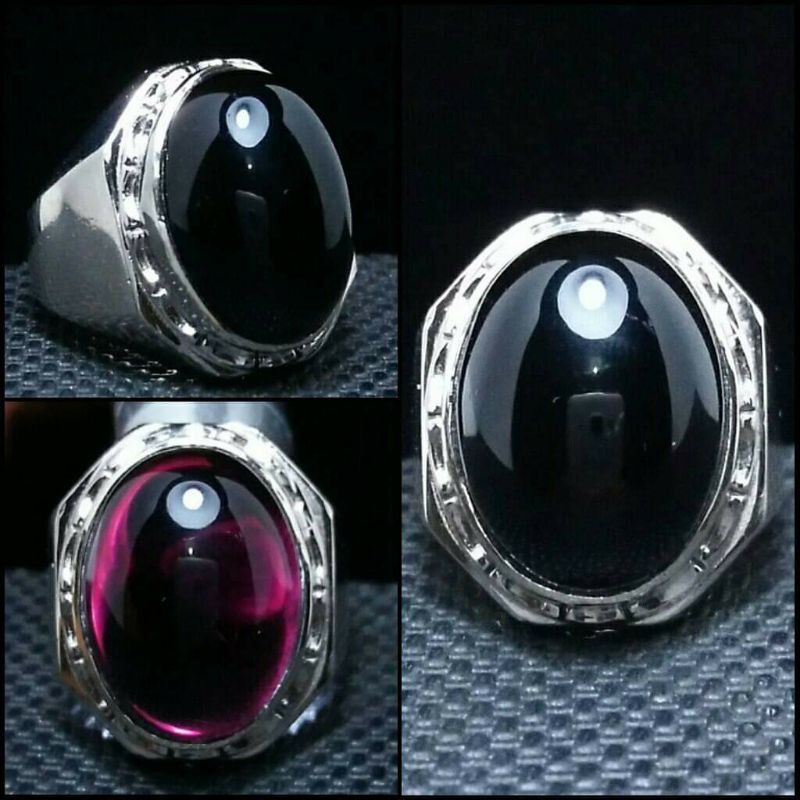 CINCIN PRIA BATU AKIK KECUBUNG WULUNG TEMBUS SENTER