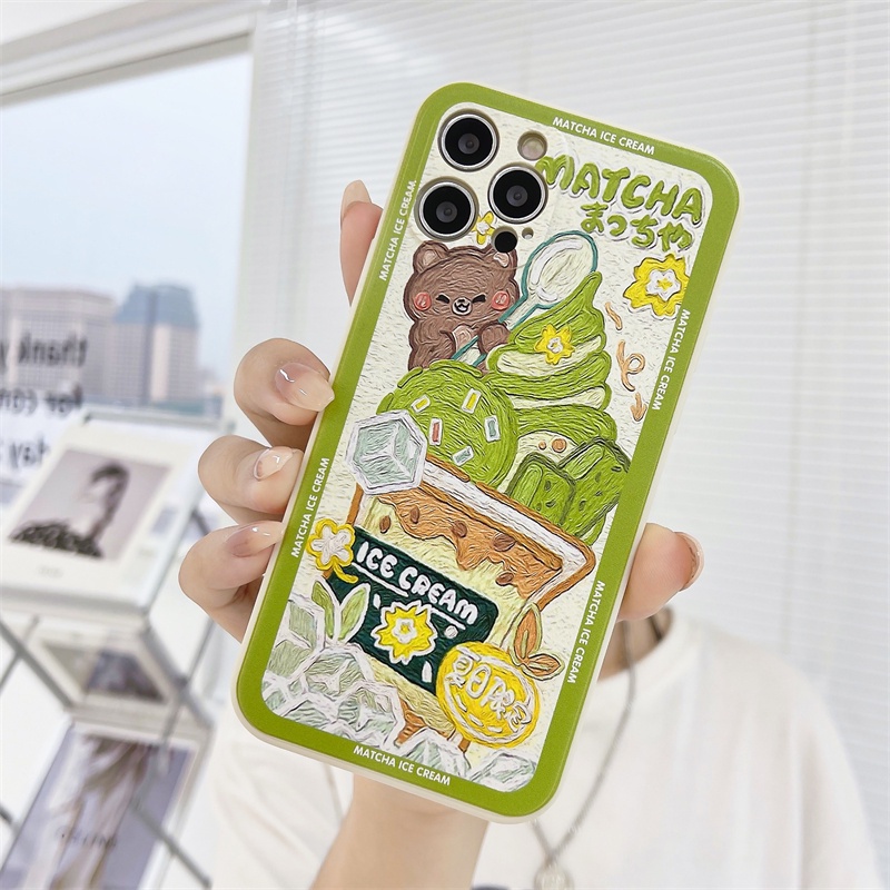 Casing Soft Tpu Case VIVO Y21 2021 Y20 Y12S Y20S Y20i Y53 Y51 2020 Y31 2021 Y12 Y21S Y12A Y20A Y20G Y30G Y12G Y30 Y51S Y53S Y91C Y91 Y17 Y93 Y50 Y72 Y52 Y51A Y33S Y30i Y12i Y11S Y15 Y95 Y11 Y90 Y91i Y1S A16 A15 A54 Cartoon Ice Cream Matte Soft Cover-#2