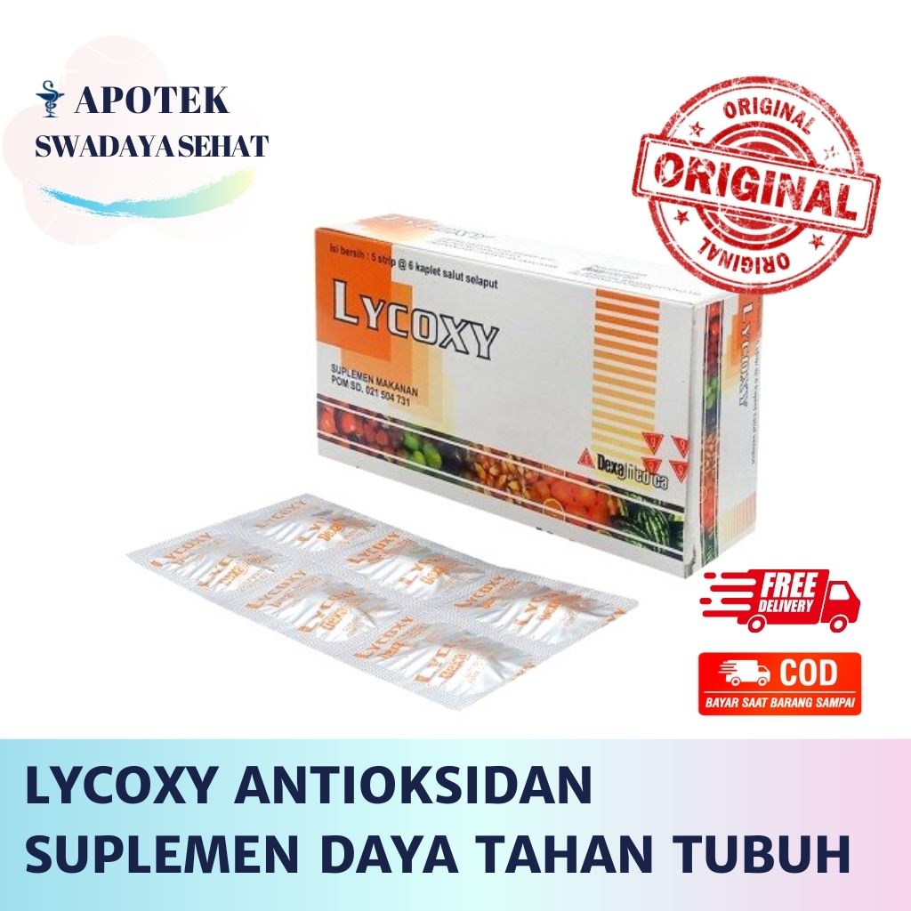 LYCOXY STRIP TABLET - Suplemen Antioksidan Daya Tahan Tubuh Multivitamin Licoxy Licoksi Likoksi