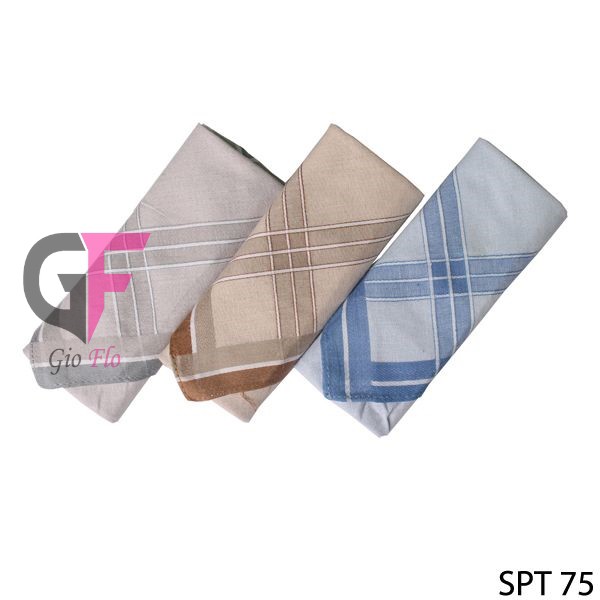 GIOFLO Sapu Tangan Bagus Keren Aksesoris Pria Isi 3 PCs Multicolor / SPT 75