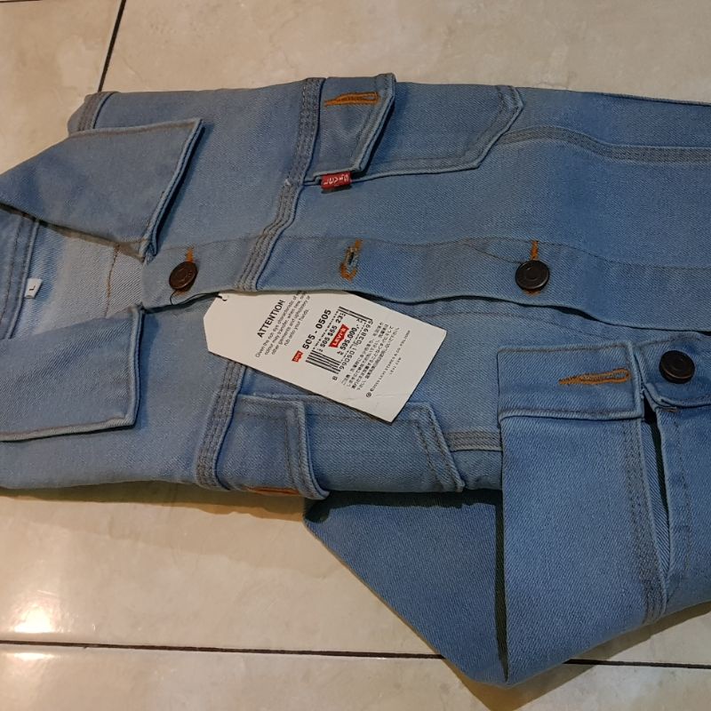 jaket jeans perempuan levis jeans cewek biru laut