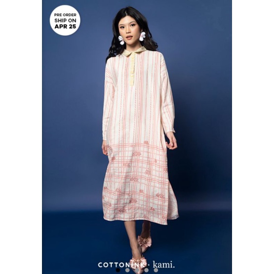Jual Beige Stitches Oadira Raya Collection by KAMI. x Cottonink ...
