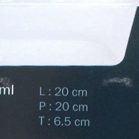 ➭ Food Container/Thinwall 2000 ml Square + Tutup Warna Hijau Merek FIM ✾