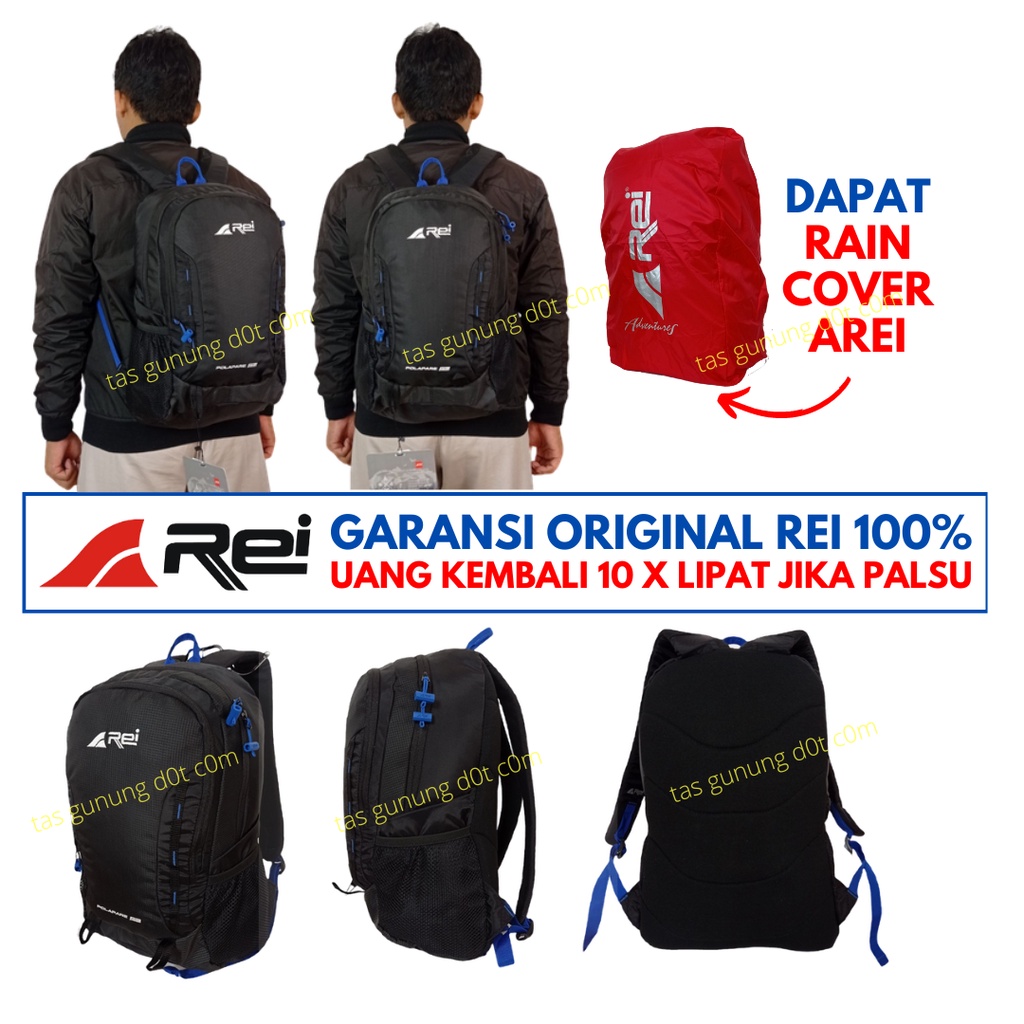 Tas Rei 25 Liter Ransel Sekolah Kuliah Kerja Laptop 14 Inch Arei OutdoorGear L
