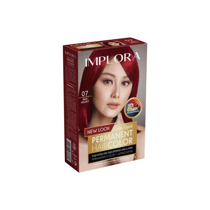 ❤ BELIA ❤ IMPLORA New Permanent Hair Color Semir Rambut (✔️BPOM)-H.Color 07 RedVelvet