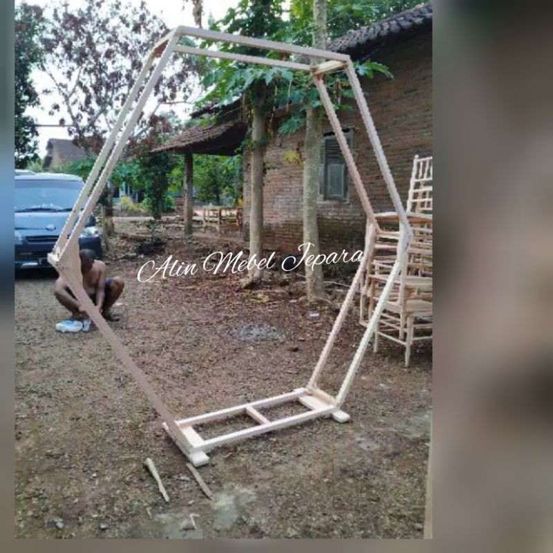 BACKDROP PELAMINAN HEXAGON