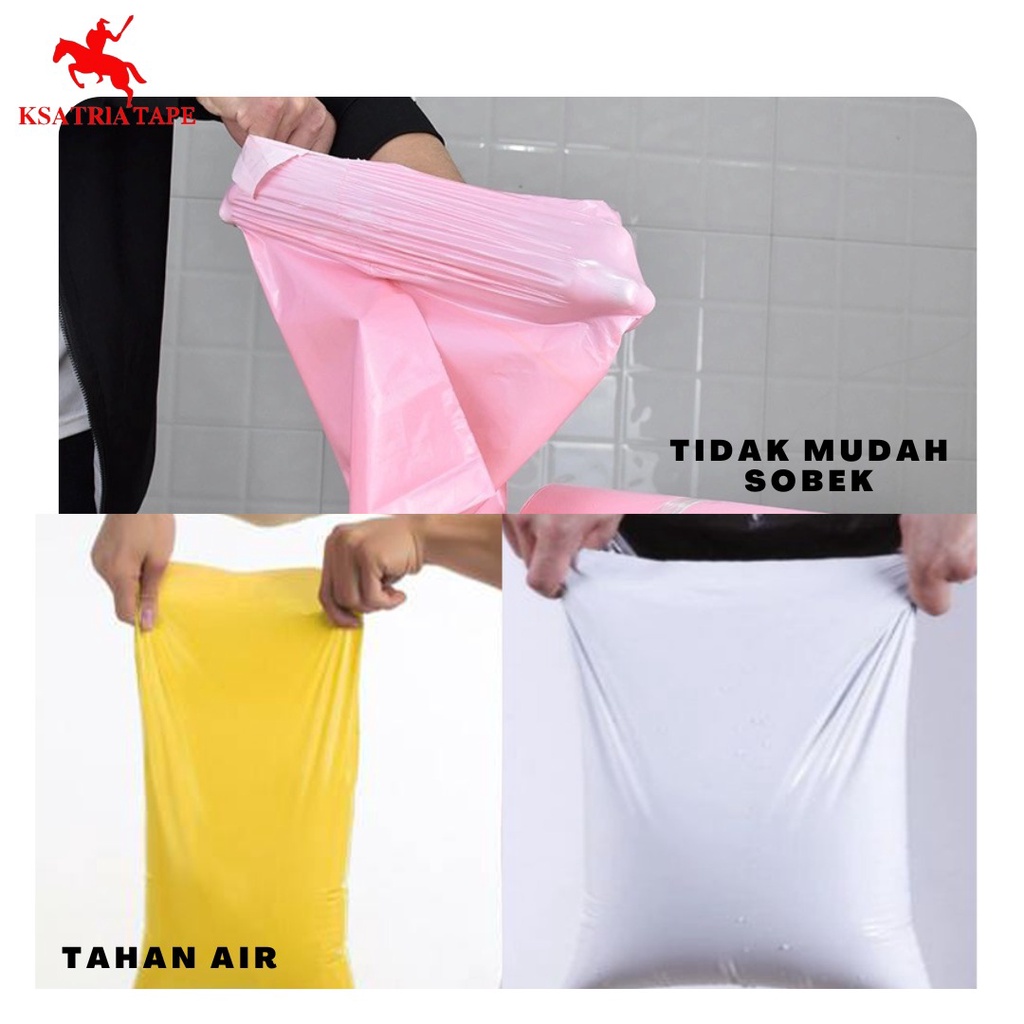 

YEN PLASTIK POLYMAILER Ksatria Tape Polymailer 30x40 isi 100 Plastik Packing Kemasan/ Packing Olshop