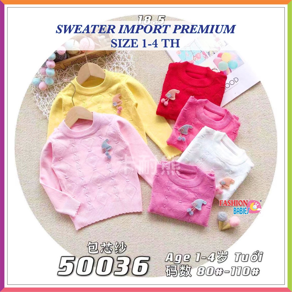 ❤ Fashionbabies ❤ SWEATER RAJUT IMPOR PREMIUM OBLONG WITH BROSS