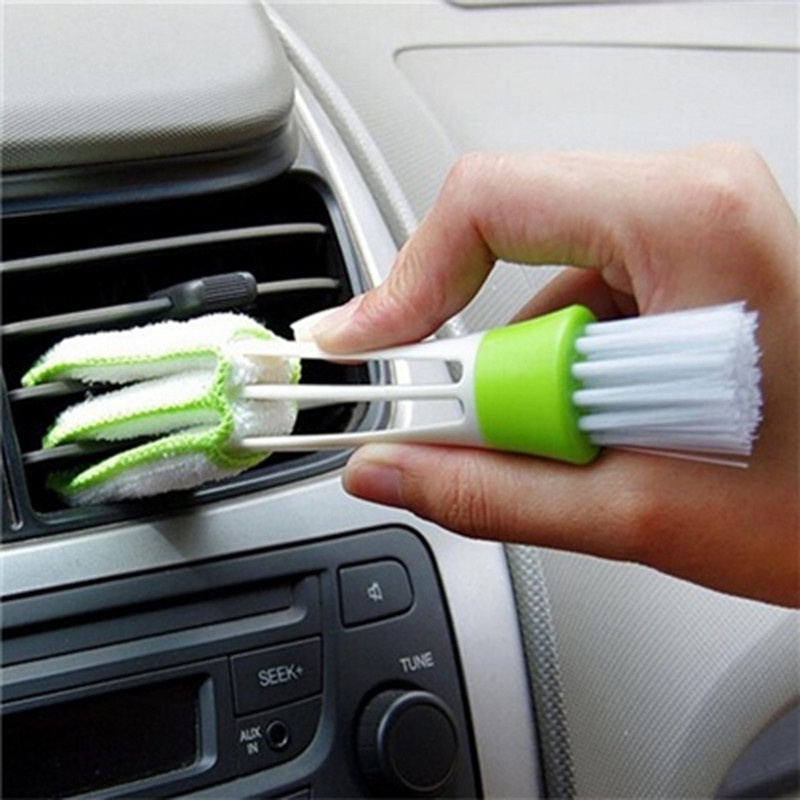 Sikat Pembersih Microfiber Interior Mobil Duster Brush VODOOL - Green