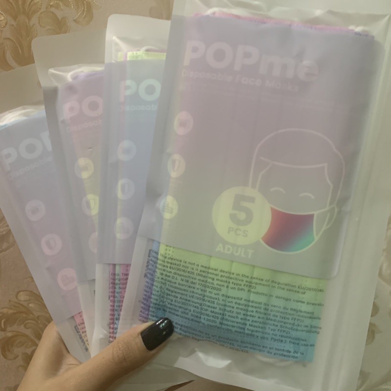 ready stock popme mask / masker rainbow jennie blackpink