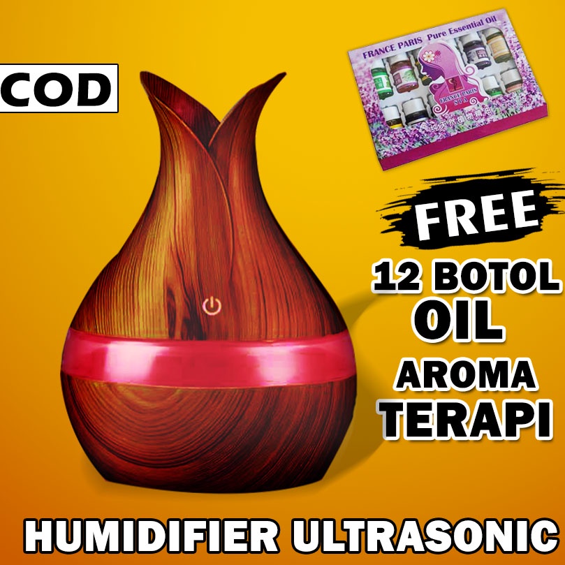 Humidifier Diffuser Aromaterapi Essential Oil Aromatherapy Disfuser Ultrasonic Pelembab Udara Pengharum Ruangan-kerucut vas new