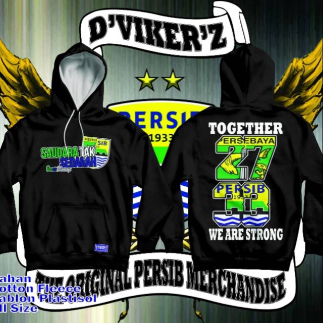 Sweater Hoodie Persebaya persib Bobotoh Bonek ori