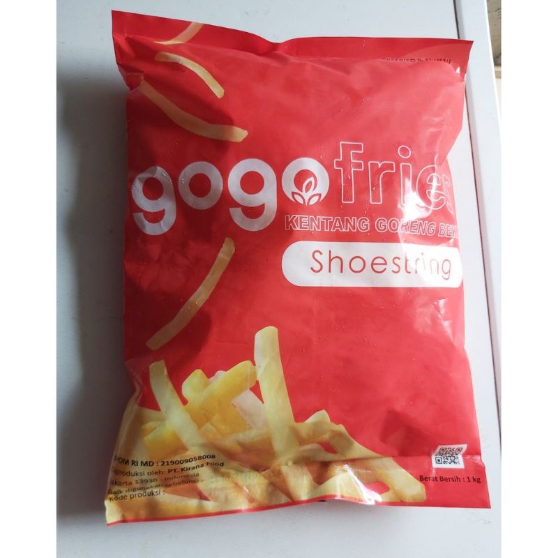 

Kentang Gogo Shoestring Crinckle kentang goreng 1kg