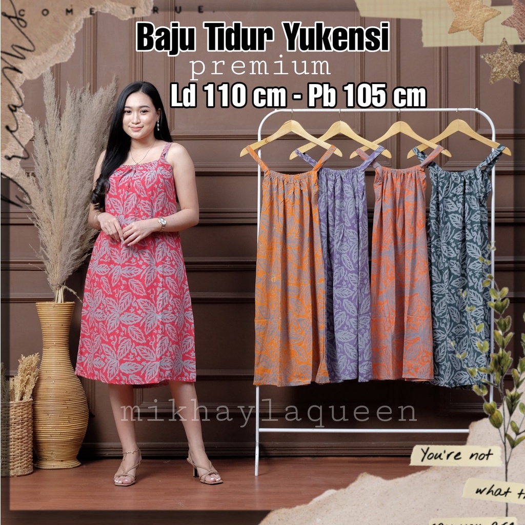 Baju Daster Tidur Wanita Sexy Daster Home Dress Kimono Pakaian Piyama Tidur Tali Satu Pundak Yukensi