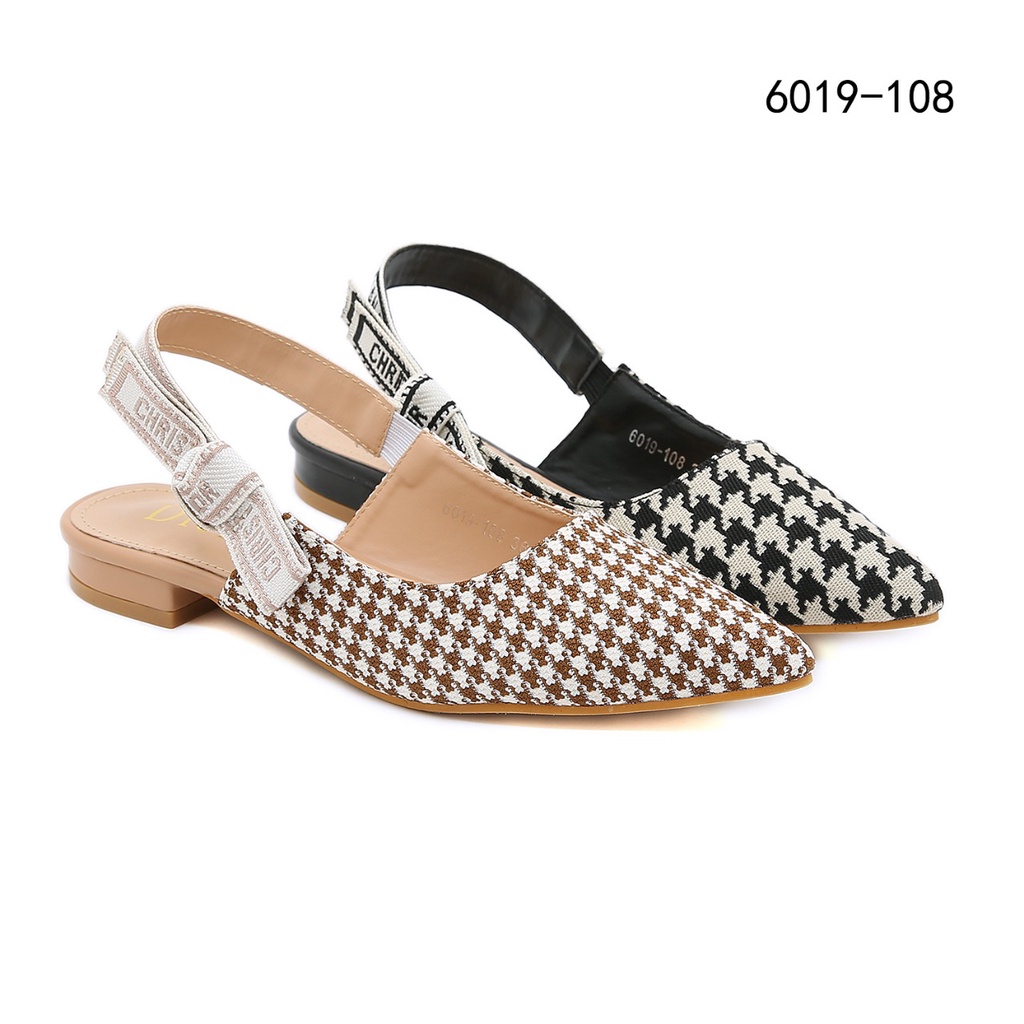 CD Houndstooth Slingback Ballerina Flats 6019-108