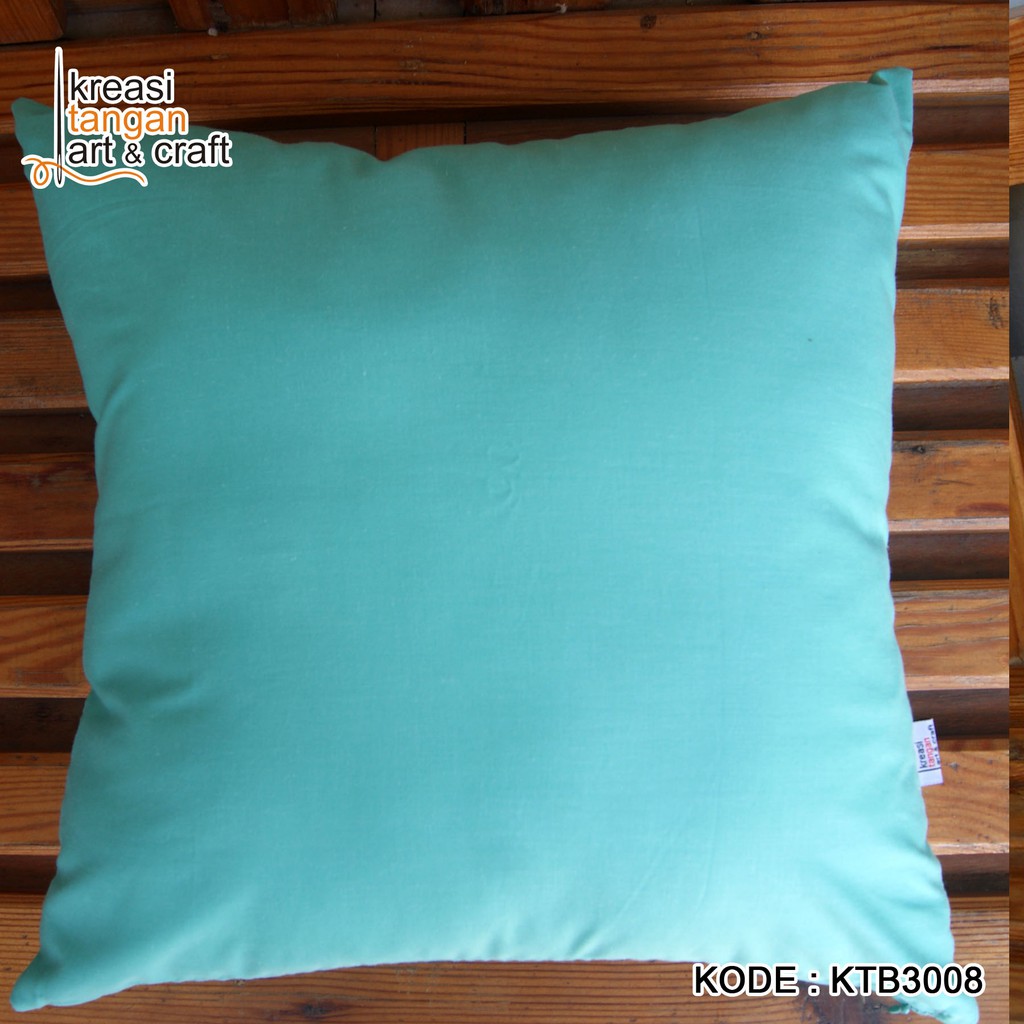 SARUNG BANTAL SOFA POLOS 30x50, 40x40, 45x45, 50x50, 60x60, 70x70 Cyan KTB3008