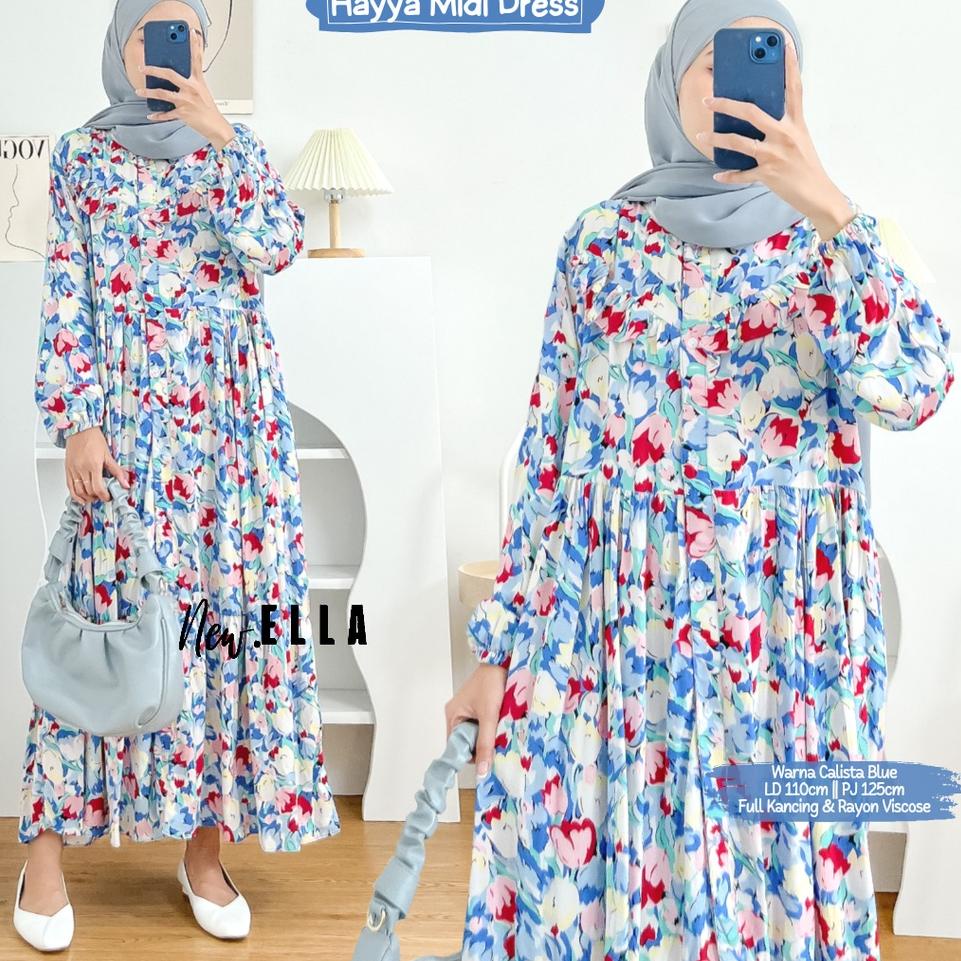 ((TERLARIS)) CIARA MIDI DRESS 7 MOTIF / HAYYA MIDI DRESS BUSUI BY DLINK STORE