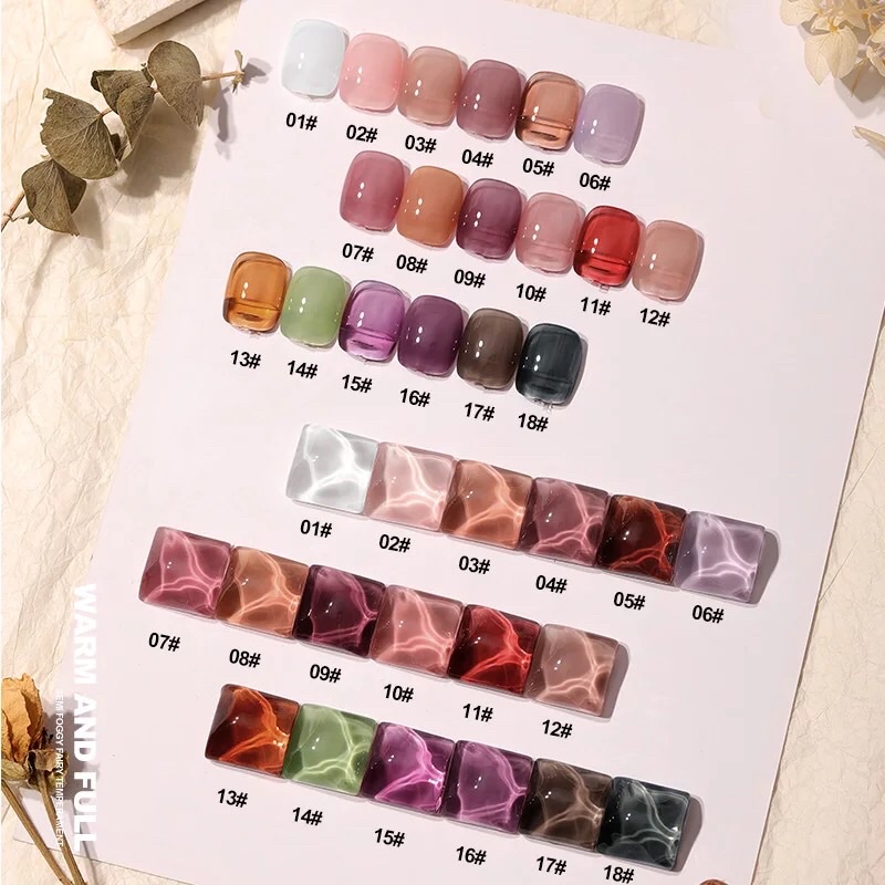 [FLASHES] DTS NAIL POLISH GEL JELLY TRANSPARENT SOAK OFF UV