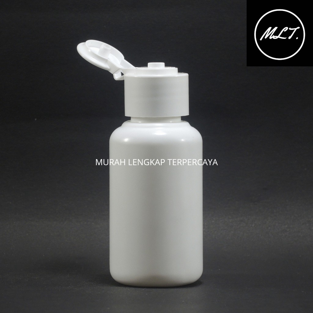 BOTOL FLIPTOP 60ML PUTIH / BOTOL TUBULAR 60ML FLIPTOP JAMUR FULL PUTIH