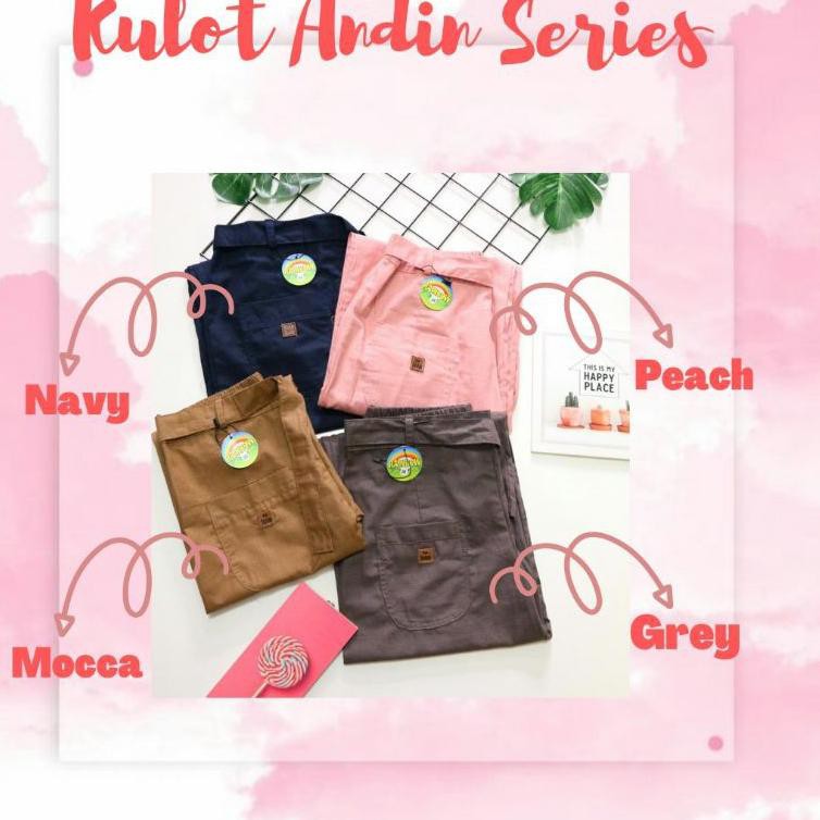 ☄ Celana Kulot Anak Perempuan Remaja/Tanggung usia 8-15 th Kulot Andin by Rainbow, Katun Cigaret ➤