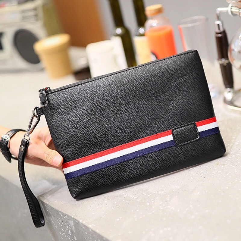 #Bayar Di Tempat#Tas Tangan Pria - Clutch Pria Import STRIPE 5203