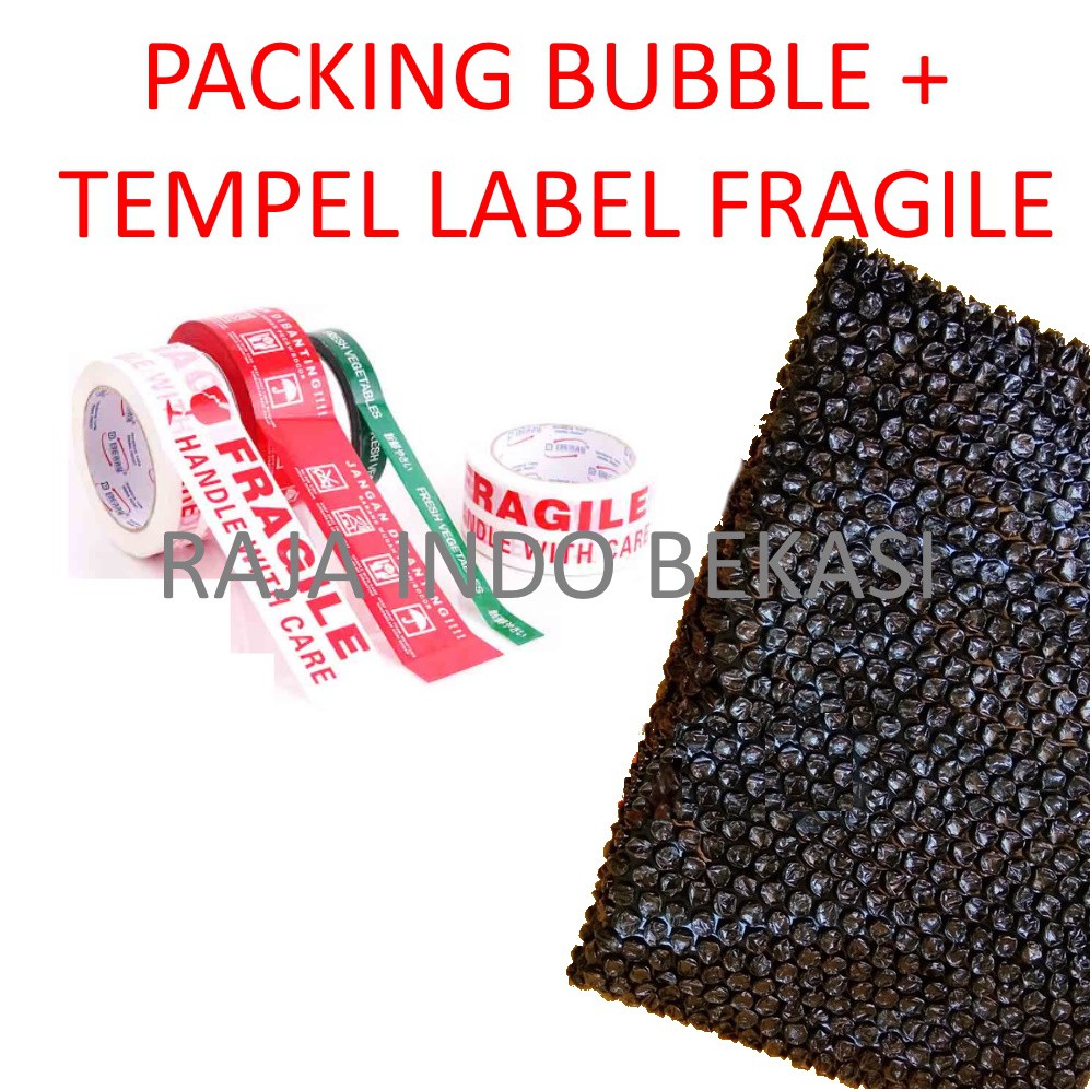 

Bubble Packing Tambahan Bubble Wrap + Label Fragile Pembungkus Bubble