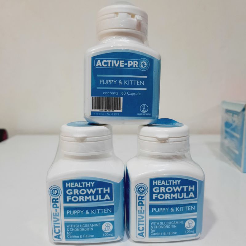 active-pro healthy growth formula puppy and kitten 60 capsul