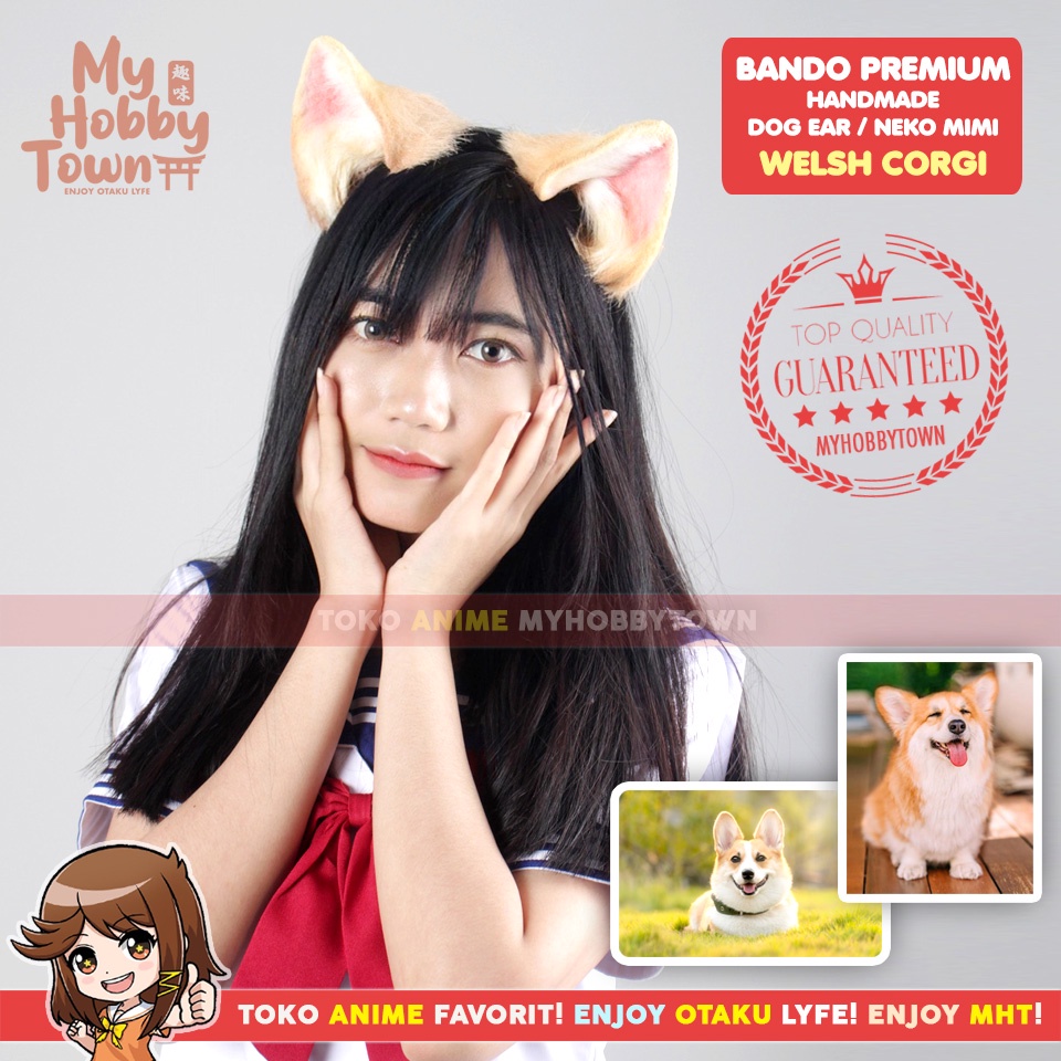 Bando Kuping Kucing Anjing Rubah Rakun Neko Mimi Fox Dog Raccoon Hairband Premium Furry Cosplay Raphtalia