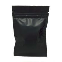 8 x 12 MIN100pcs black paper matte ziplock pouch bag kantong plastik masker hitam alumunium zipper