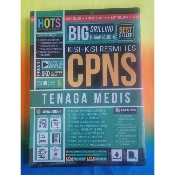 Buku Kisi-kisi Resmi Tes CPNS Tenaga Medis skd, twk, tiu, tkp, skb