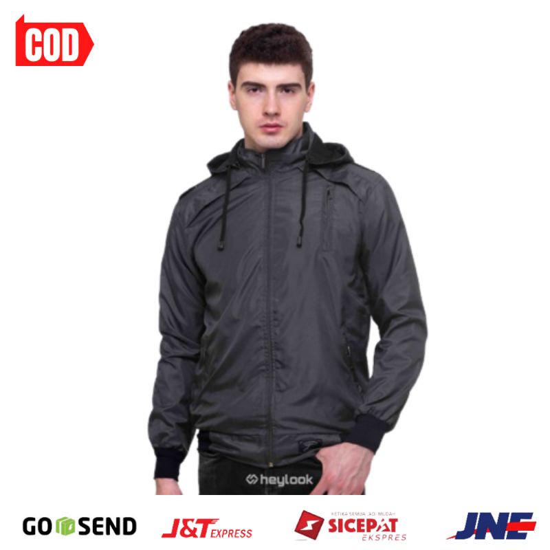 HEYLOOK ID - Jaket Hodie Jacket Premium Harrington hoodie Hodi Motor Resleting Tebal Army Hitam Cowo