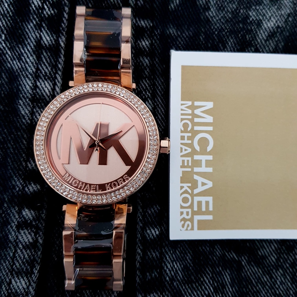 JAM TANGAN LADY REAL IMPORT MICHAEL KORS MK-5865 MK5865 KERAMIK ORIGINAL BOX GARANSI 1 TH