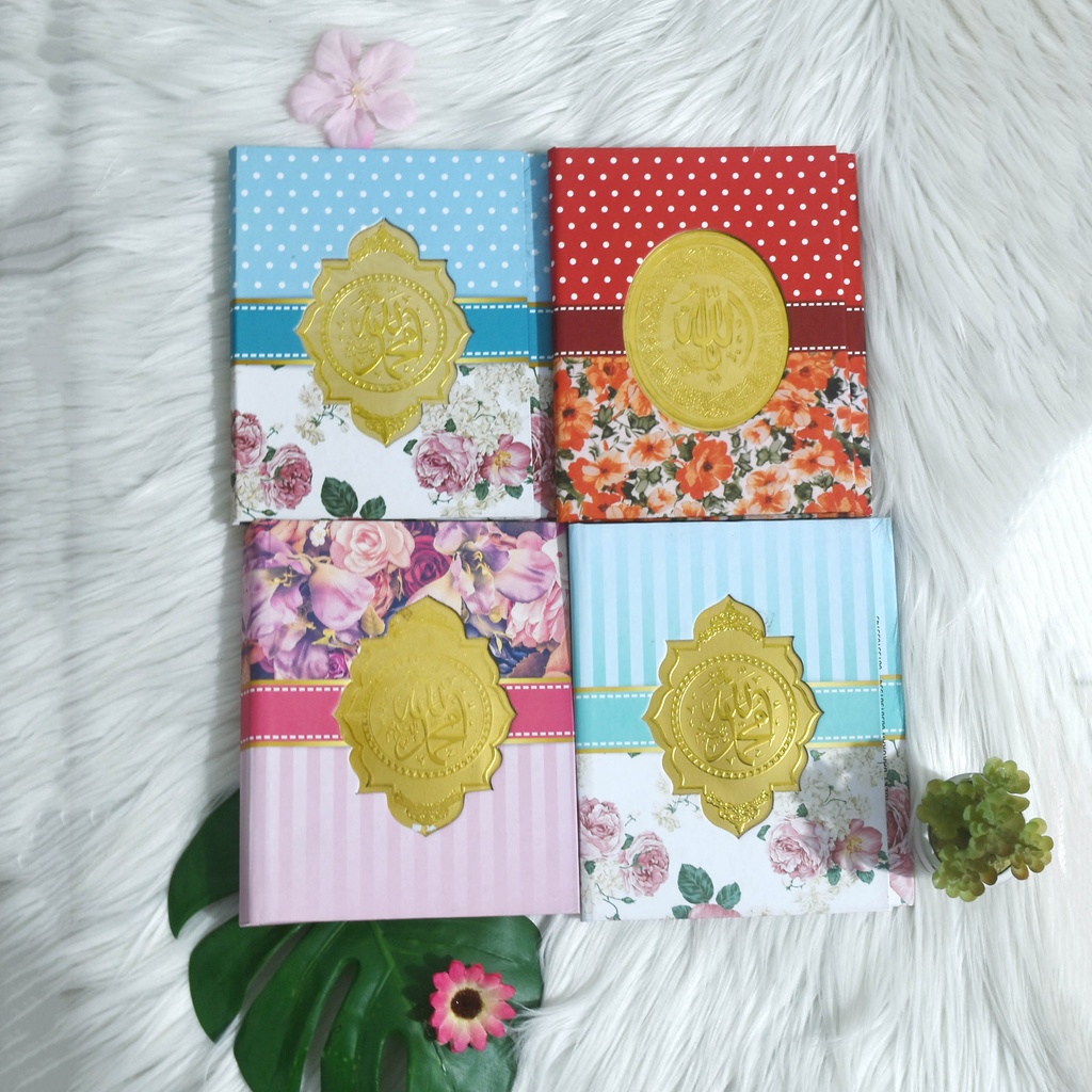 Cetak Buku Yasin 128 Al Mubarok Cover Custom Bunga - Hard Cover