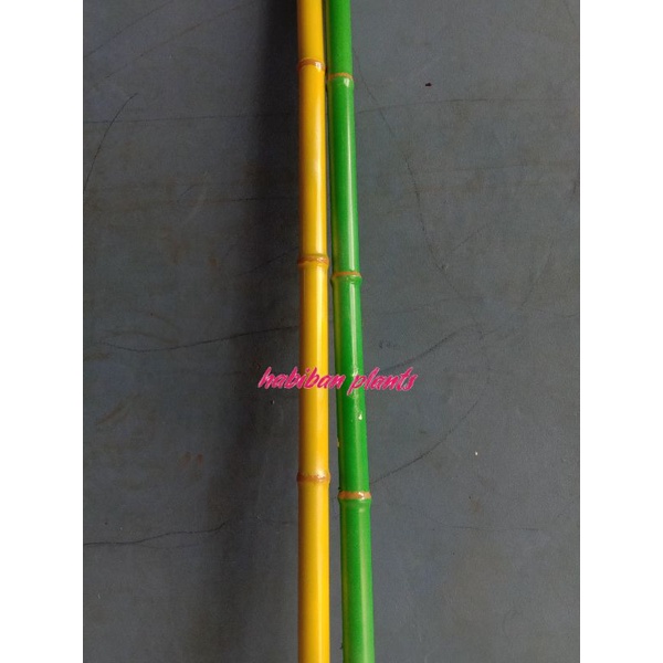 Batang bambu kuning bambu hijau artificial bahan pvc