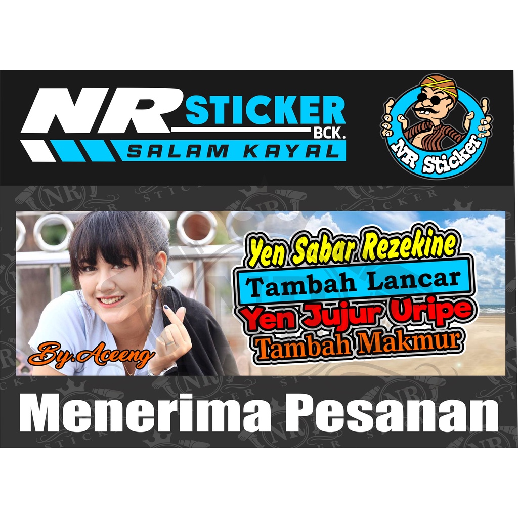 Stiker Print Nyala Karpet Truk Stiker Karpet Happy Asmara 95x32