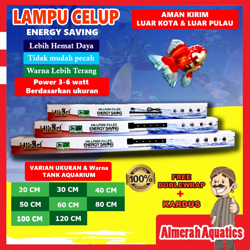 Promo Lampu aquarium akuarium led celup aquascape " GARANSI PECAH SAMPAI TEMPAT  " celup Aquarium Ta