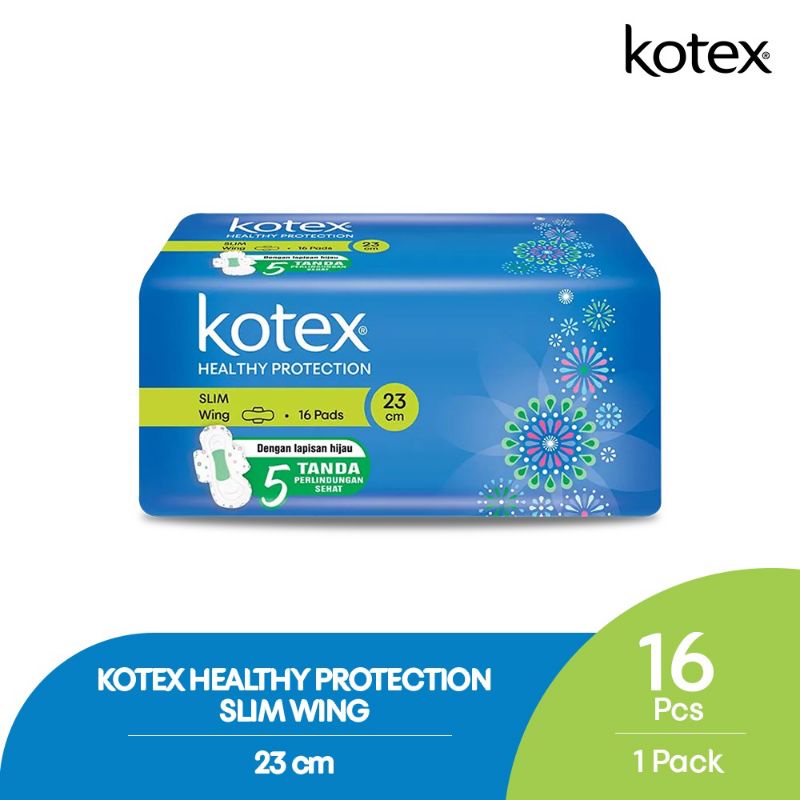 KOTEX Healthy Protection Pembalut Wanita KOTEX Slim Wing dan Non Wing 23cm 23 cm