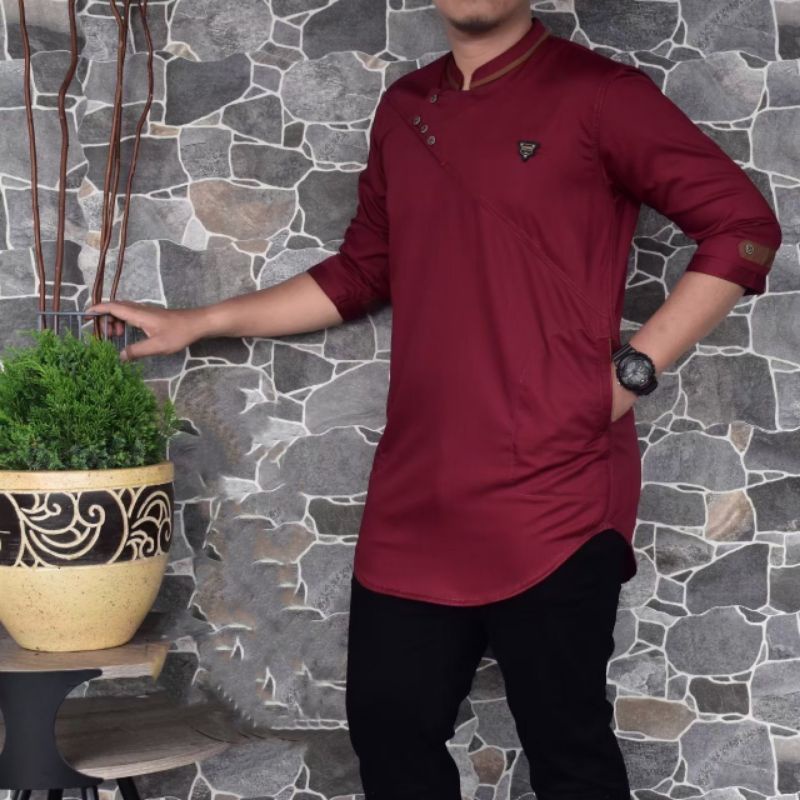 Baju Koko KURTA Pakistan TOYOBO Tangan Pendek Super Premium Terbaru Qurta Pria Dewasa Irsyad Elzaura