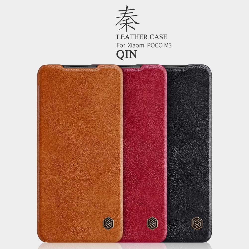 Flip Cover XIAOMI Poco M3 Nillkin Qin Leather Case Ori