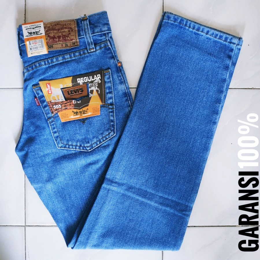 Celana Levi's Jeans Panjang Standar Reguler Pria Laki2 Lelaki Cowo Cowok Dewasa / levis 505 / Standa