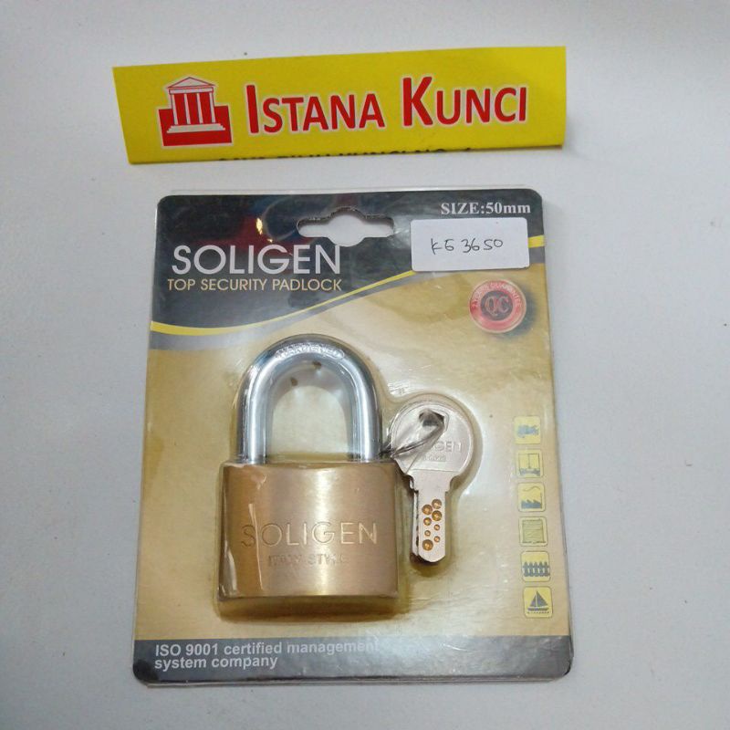 Gembok pintu - Gembok Pagar Merk Soligen size 50mm