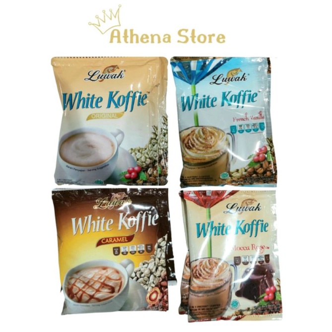 

[AS] Luwak White Coffee Sachet (10 Sachet @20gr) Original, French Vanilla, Mocca Rose, Caramel