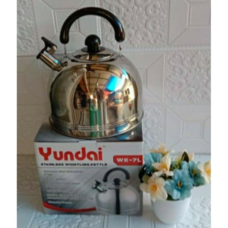 Teko  Yundai  , UTU.  Bunyi Siul Stainless Ceret Kettle Ketel Pemanas Air  , 5 , 7 liter