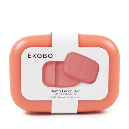 EKOBO Bamboo Rectangular Bento Lunch Box - Lunchbox Anak Balita Sekolah Tempat Makan Bekal Bekel Divided