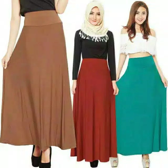 Rok payung jersy wanita // Rok jersy payung // Rok jersy murah //rok jumbo payung // bb 50-75kg-5